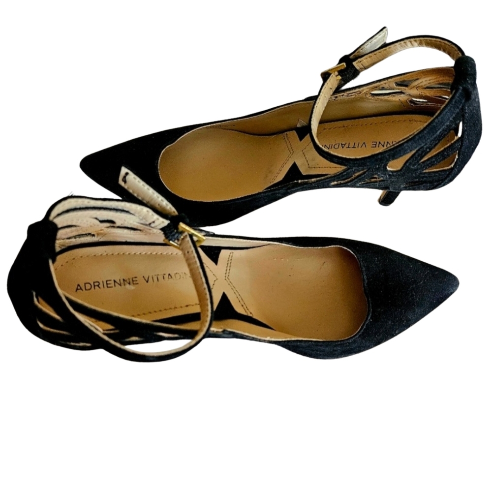 Adrienne Vittadini Heels with Lace Cutouts